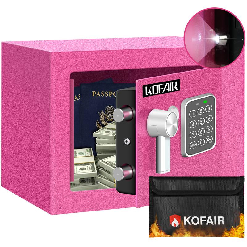 KOFAIR Safe Box for Home Safe with Fireproof Bag, Money Saving Safe, Safe Storage Cabinet,Smell Proof Container Wall & Floor Safes Smart