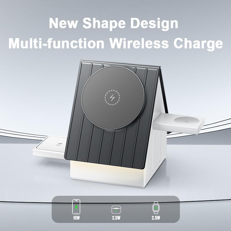 3-In-1 Magnetic Wireless Charging Station, Foldable USB Type-C Adapter for Samsung Galaxy Z Fold/Flip, S24 Ultra/S23/S22/S21/S20