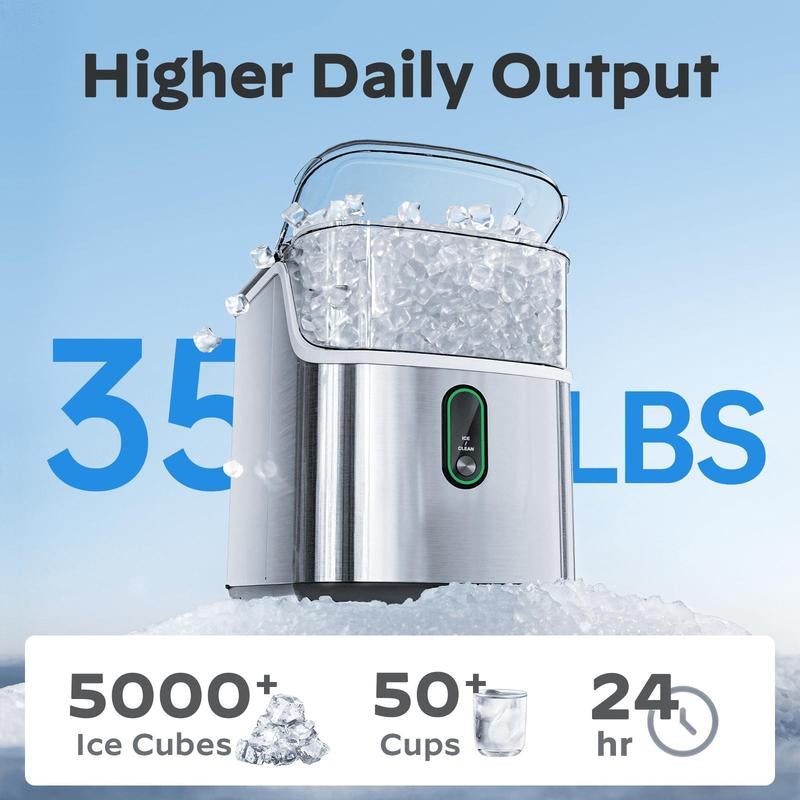 Create Nugget Ice at Home with 35Lbs/24Hr Maker! 🍦✨