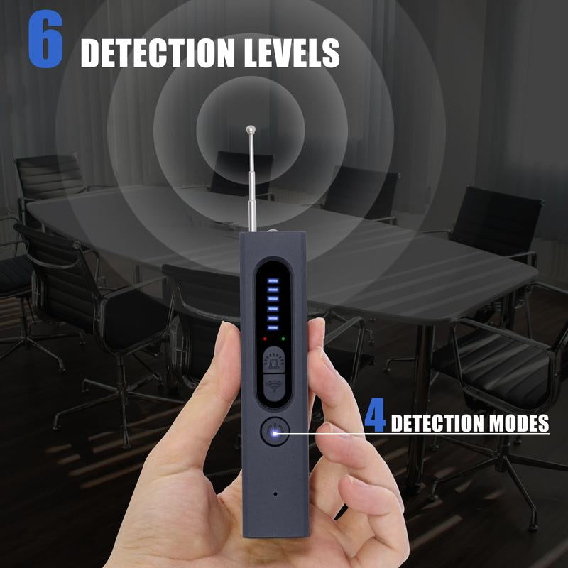 Hidden Camera Detectors, Spy Camera Detector, Car GPS Tracker Detector, Bug Detector, RF Signal Detector, Listening Device Detector, 6 Levels Sensitivit, 4 Detection Modes, 30H Working Time for Travel, Car, Bathroom, Office, Hotel, Airbnb, Rental