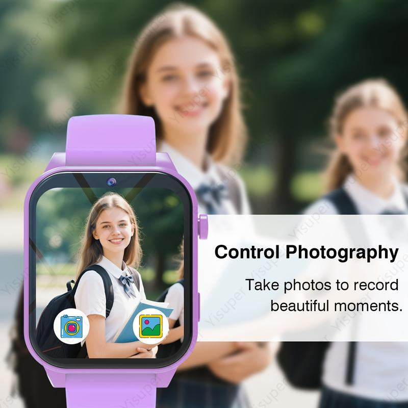 Kids Smart Watch with Camera, Album, Video Recorder, 18 Games, Calculator, Calendar, LED Light, Silicone Strap, Perfect Holiday Gift