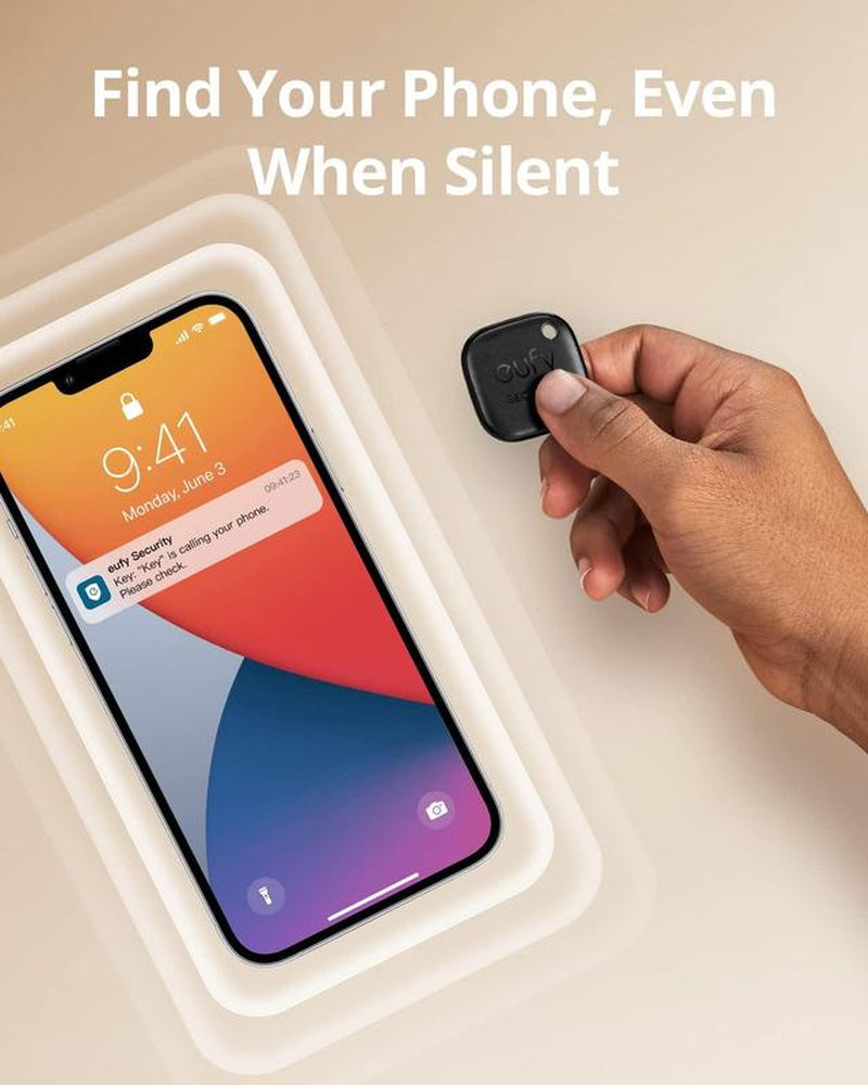 Eufy Security by Anker Smarttrack Link (Black, 2-Pack), Android Not Supported, Works with Apple Find My (Ios Only), Key Finder, Bluetooth Tracker for Earbuds and Luggage, Phone Finder, Water Resistant|Spingtok