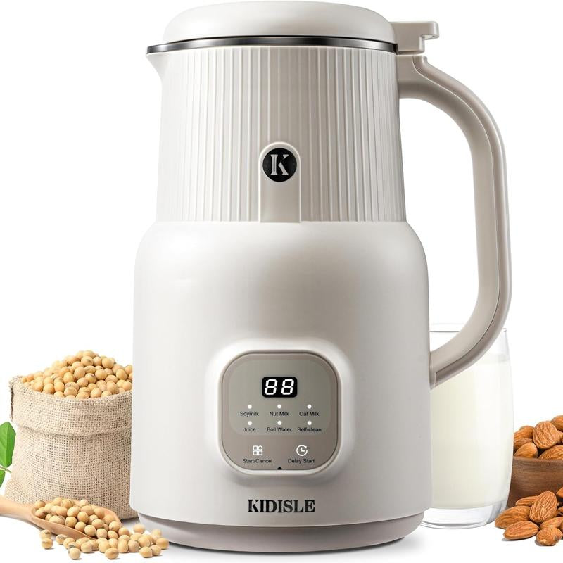 KIDISLE 8 in 1 Nut Milk Maker Machine, Electric Bean Nut Milk Machine Oatmilk Maker Almond Maker, Homemade Plant Based Milks and Non Dairy Beverages, 32Oz Juice Machine with Delay Start/Keep Warm/Boil Water Kitchen Companion Juicer Machine