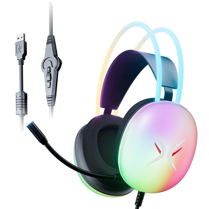 TAGRY TRONICX G7 Wired PC Gaming Headset with 50Mm Driver, ENC Microphone, USB Headset with 7.1 Surround Sound, Control Box for Pc/Ps5/Ps4/Switch Dock
