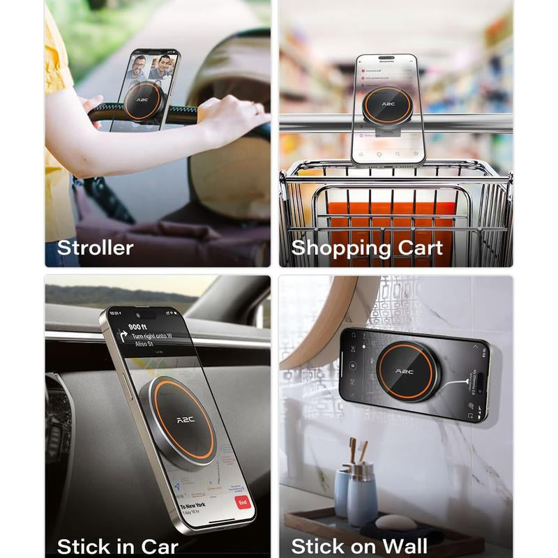 Gym Fitness Cellphone Mount for Magsafe - 360 Degree Adjustable with Adjustable Strap, Compatible with Gym Equipment, Stroller, Shopping Cart, Exercise Bikes Smartphone Stand, Accessories, Gifts for Fitness