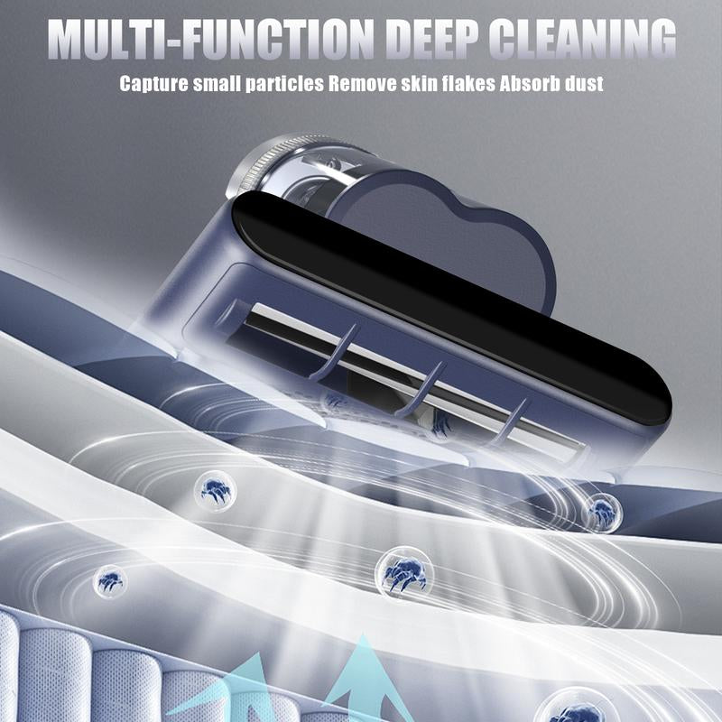 【2025 Teant】 Mattress Vacuum Cleaner for Dust Mites Removal, Bed Vacuum with UV-C Light & 149°F Hot Air & Aroma Tablet & LED Display, 16Kpa Powerful Suction Double-Cup Handheld Vacuum Cleaner with HEPA Filter for Bed, Couch, Sofa, Carpet