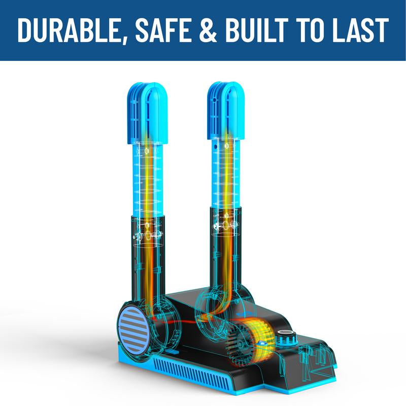 Foldable & Compact Boot Dryer & Boot Warmer with Timer, Fast 2-Hour Drying, Quiet Operation, Heavy-Duty Shoe Dryer, 2-Tube Design Fanless Quiet