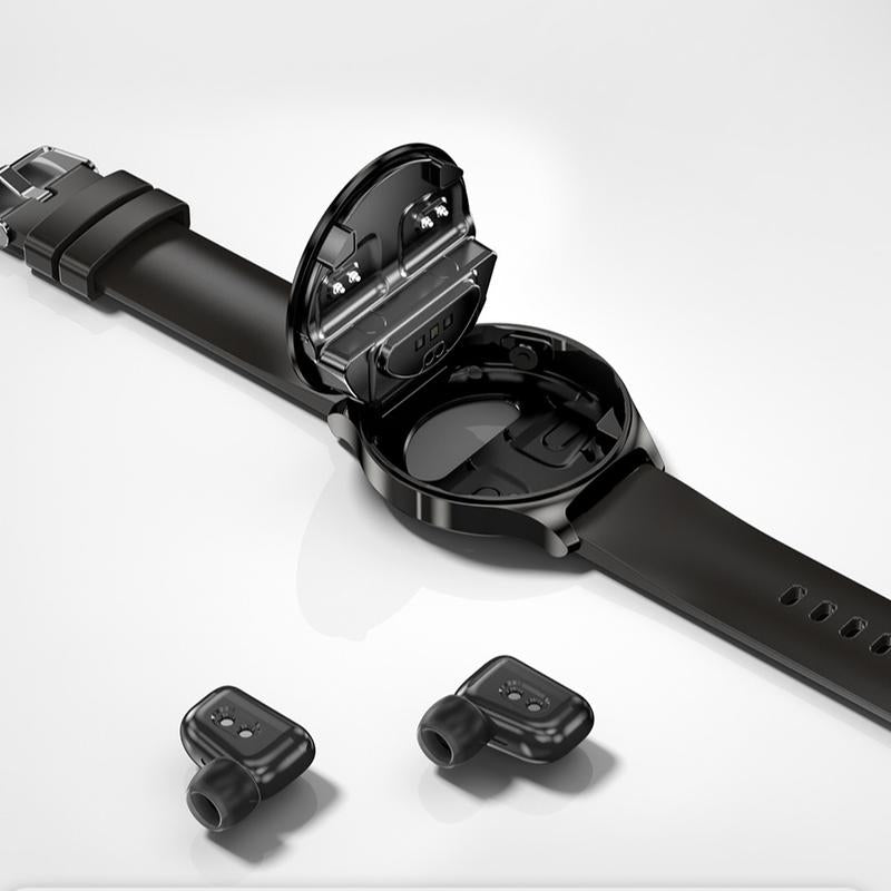 BLACK X11 2In1 Smartwatch with Earbuds, Fitness Tracker, TWS, NFC, Multi-Sport Mode, BT, Ios/Android, Stylish Wearable, Gift for Men/Women. Bluetooth