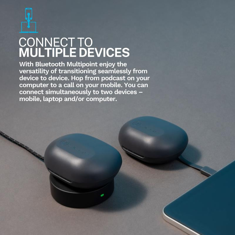 Jlab Jbuds Sport ANC 4 Wireless Earbuds, 60+ Hr Battery, Sweatproof, Earhook Fit, Hybrid Noise Canceling, Be Aware Mode, Bluetooth 5.2