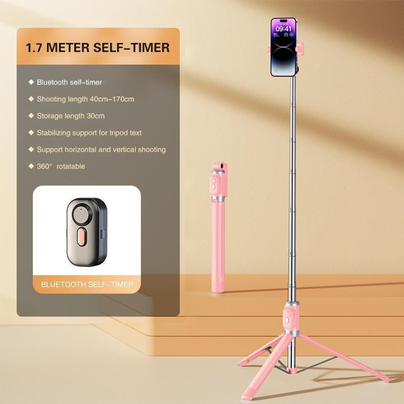 Selfie Stick Tripod , 45" Selfie Sticks with Wireless Remote, Portable Phone Tripod Compatible with 4''-7'' Iphone/Android Smartphones Selfie Stick for Travel Video Record Vlog,Tiktok Accessories Mobile Cellphone