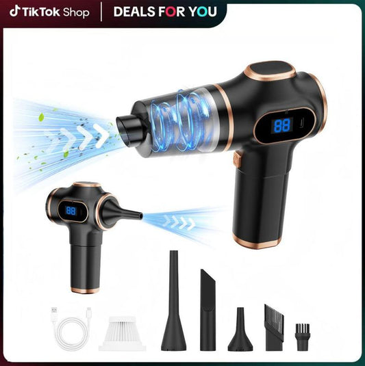 LIMITED TIME 2-In-1 Handheld Cordless Home Vacuum Cleaner, Car Cordless Vacuum Cleaner, Powerful Suction Handheld Cordless Vacuum Cleaner for Home, Car and Desktop Cleaning Portable Steam Vacuum Cleaner with Pet Hair Remover Rechargeable Wireless