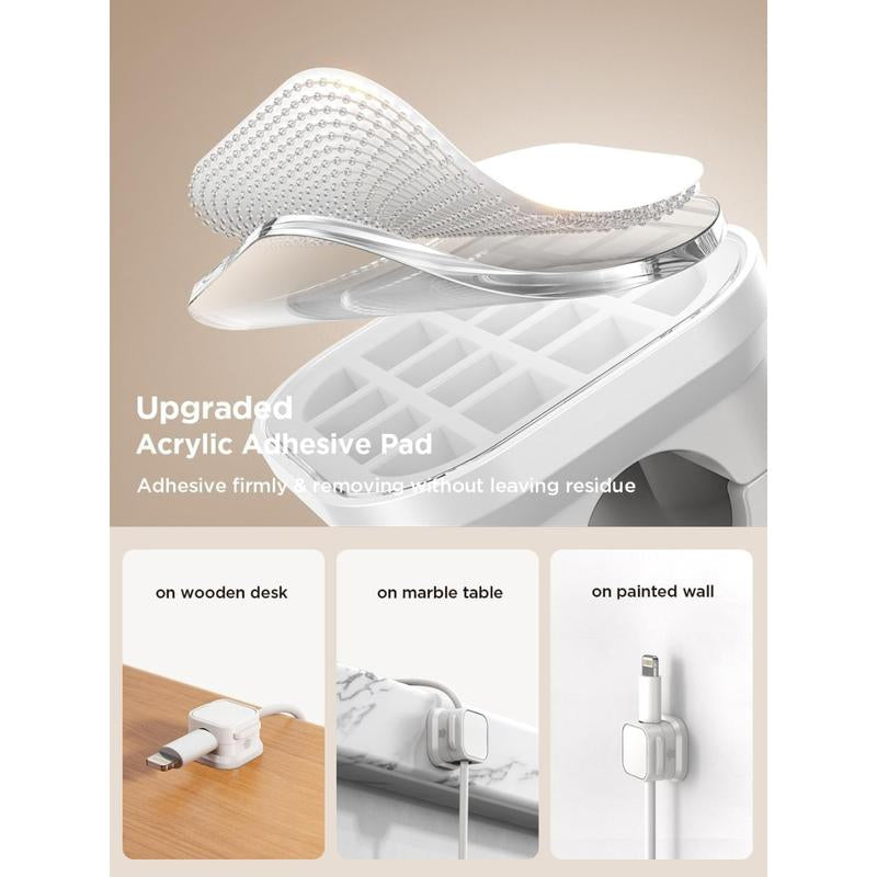 12 Pack Magnetic Cord Holder, Cord Organizer Cable Clip for Desk Management, Smooth Adjustable Cable Clip, Wire Holder Keeper Organizer for Home Office Desk Phone Car Wall Desktop Nightstand