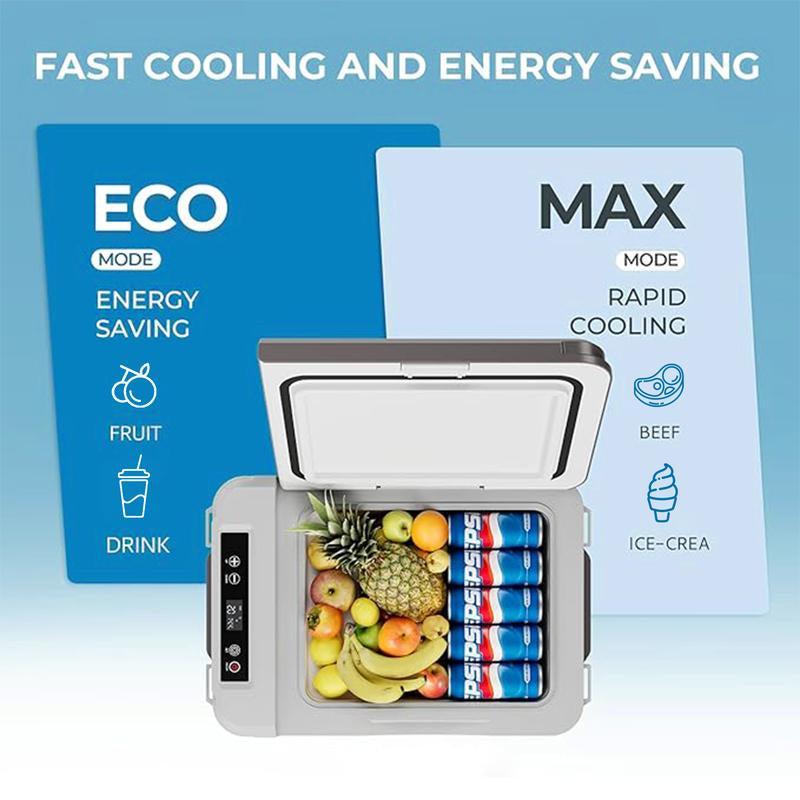 EUHOMY 12-Volt Refrigerator: a 11 Quart (10L) Compressor Electric Cooler with APP Control. This Car Fridge Supports Both 12/24V DC and 120-240V AC Power Supply, with a Cooling Range of -4℉ to 68℉. It'S a Portable Freezer Ideal for Rvs, Travel.