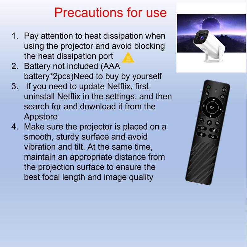 Home Portable Projector, HD Mini Projector, USB & Wifi Projector, Suitable for Various Scenarios