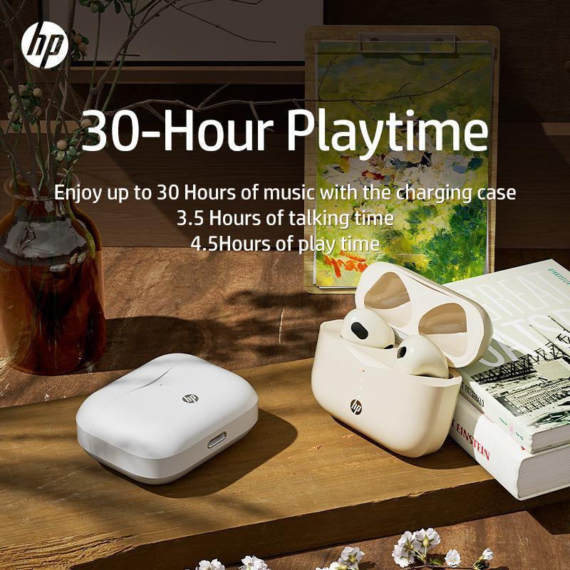 HP Wireless Earphone, Noise Cancelling Wireless Earbuds Audio, Earphone with Built-In Mic, Portable Earbuds for Gaming, Sports, Office