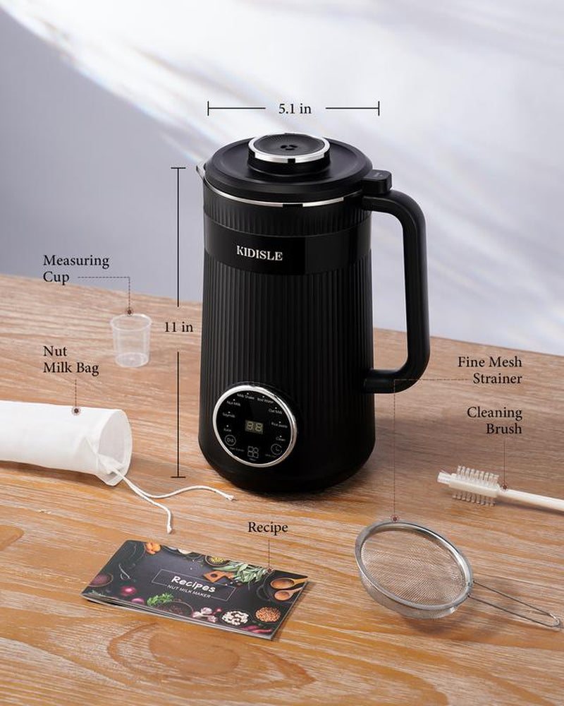 KIDISLE 8 in 1 Nut Milk Maker Machine, Electric Bean Nut Milk Machine Oatmilk Maker Almond Maker, Homemade Plant Based Milks and Non Dairy Beverages, 32Oz Juice Machine with Delay Start/Keep Warm/Boil Water Kitchen Companion Juicer Machine