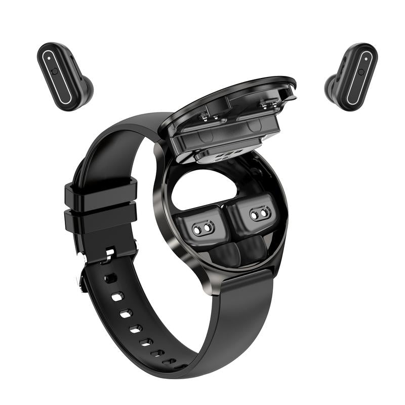 BLACK X11 2In1 Smartwatch with Earbuds, Fitness Tracker, TWS, NFC, Multi-Sport Mode, BT, Ios/Android, Stylish Wearable, Gift for Men/Women. Bluetooth