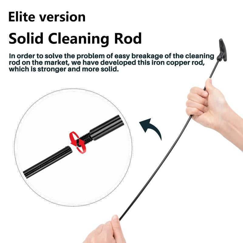 Universal Cleaning Kit Elite Edition for .22 .357/9MM .30 .40 .45 .243 .270 12GA 20GA All Calibers and Portable Brass Brush with Case Tools Gadgets Tool Accessories Durable