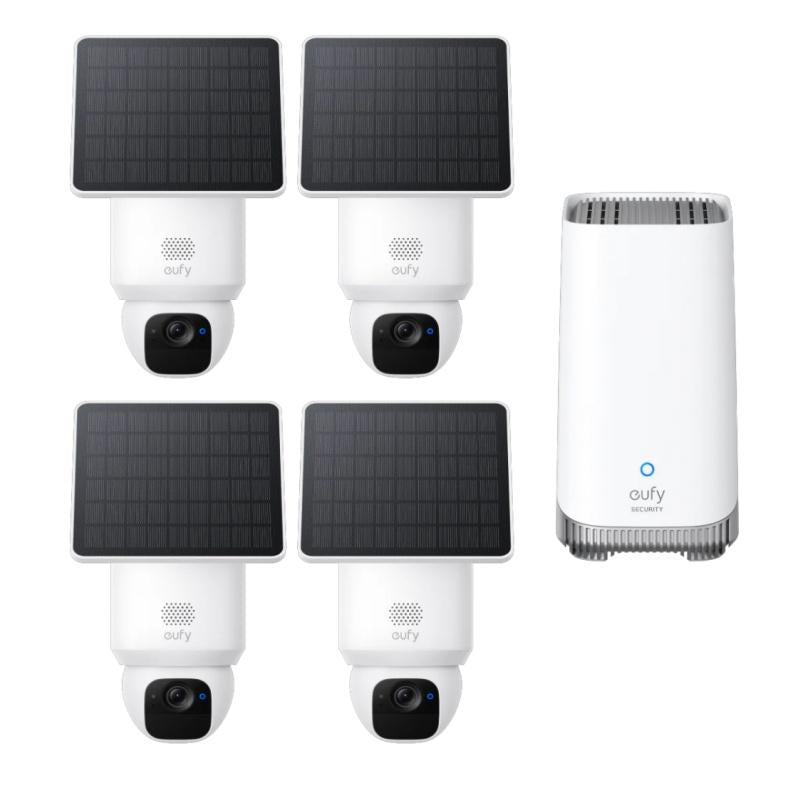 Eufy Security Eufy Solocam E30, Solar Powered, 360° Pan, AI Tracking, 2K Clarity, Security Cameras Wireless Outdoor, Camera, Outdoor Camera, Homebase S380 Compatible, No Monthly Fee