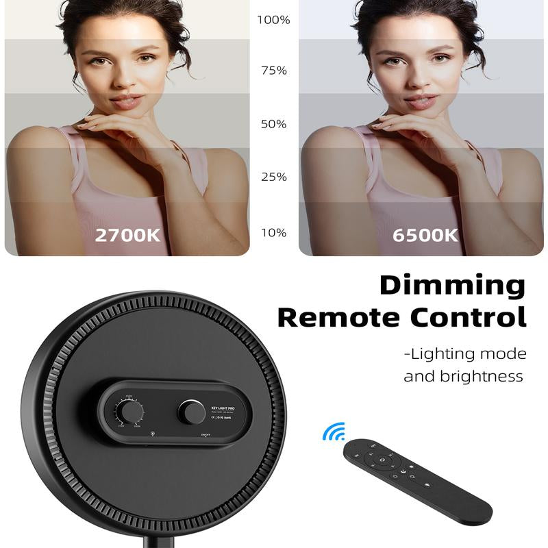 Weilisi Studio-Level Lighting for Content Creators - 13" Full-Screen Ring Light with 79" Adjustable Stand | No Shadows, Perfect for 4K Makeup Videos & Podcasts((Phone Mount+Remote)