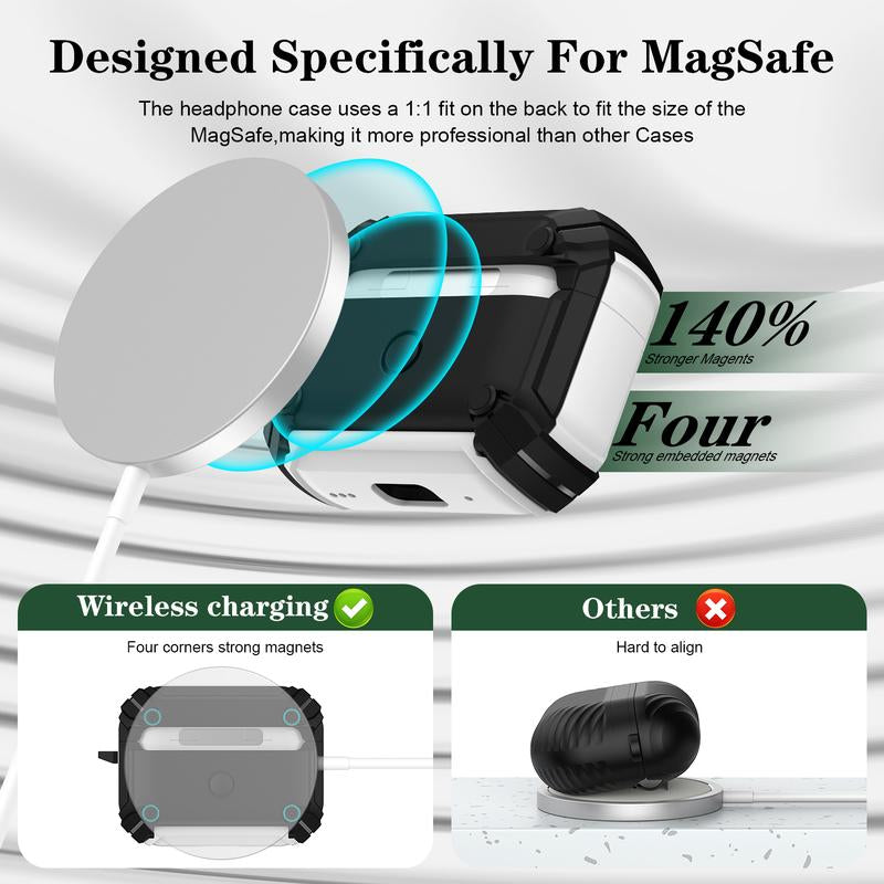 Wireless Magnetic Charging Earphone Case with Holder for Airpods Pro,Airpods Pro 2,Airpods 4,Airpods 1/2 ,Earphone Protective Cover,Earphone Accessories Compatible Witrh Airpods, Earbuds Case