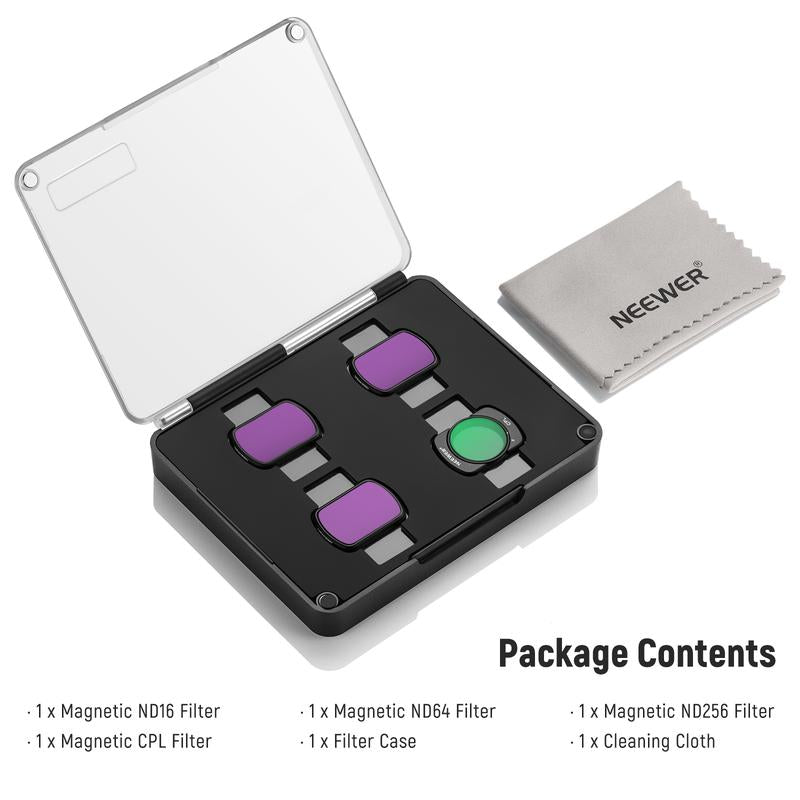 NEEWER FL-P5 4 Pack Magnetic ND Filter Kit for DJI OSMO Pocket 3