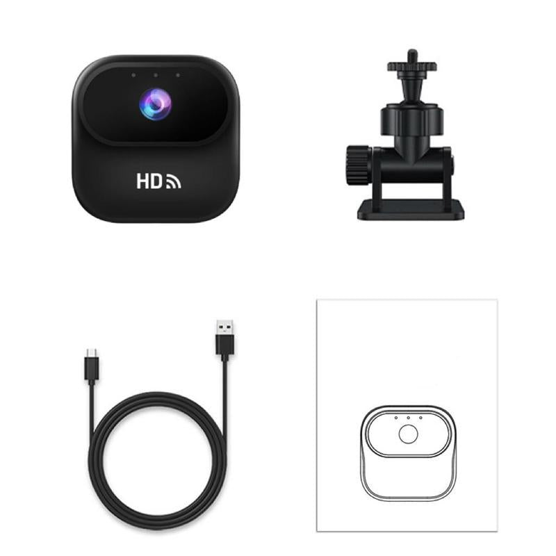 Mini Magnetic Wifi Security Camera, Wireless Window Camera, Spy Tool, Vlog Recording and Night Vision, Free 1/4 Screw Bracket, CCTV, No Monthly Fees, Black and White