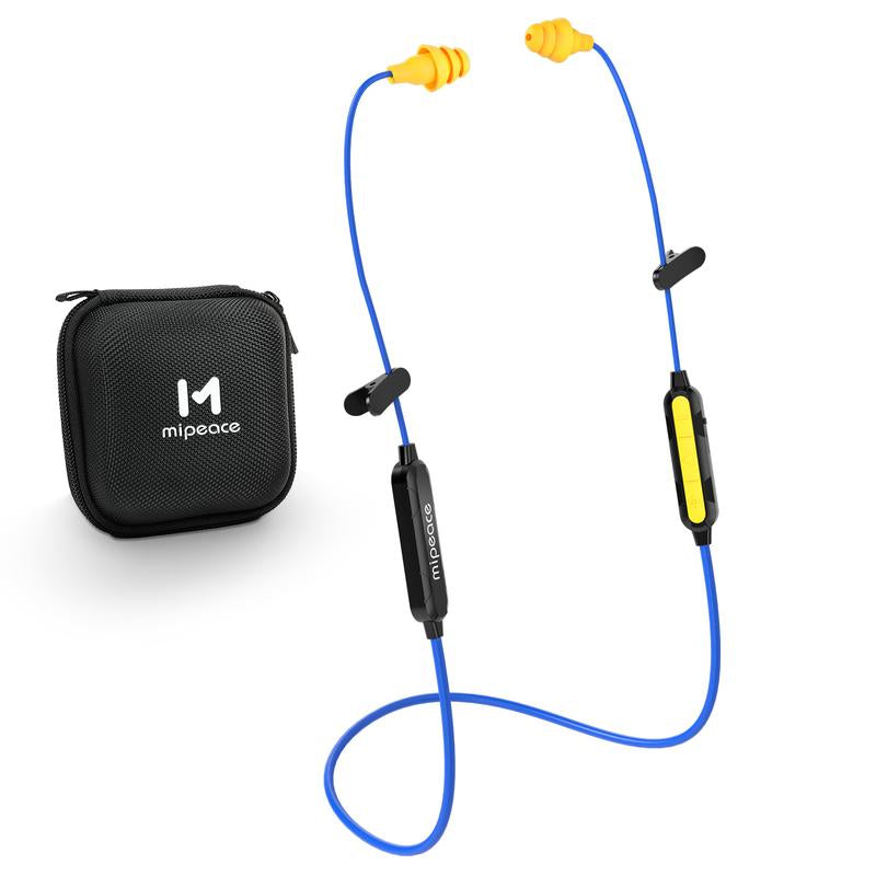 MIPEACE MI08 Bluetooth Work Earplugs–29Db Noise Cancelling Wireless Earbuds with Mic & Button Control, Hidden In-Ear Headphones That Look like Earplugs, 19+H Battery Life for Mowing, Construction, Workshop, Jobsite