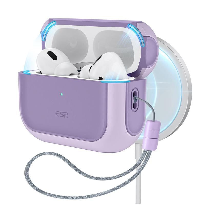 ESR for 2025 Airpods Pro 3 Case, Full Drop Protection Cover with Lanyard,Compatible with Magsafe,Stylish & Lightweight Airpods Accessories,Magsafe Charging, Protective Cover with Strong Magnet