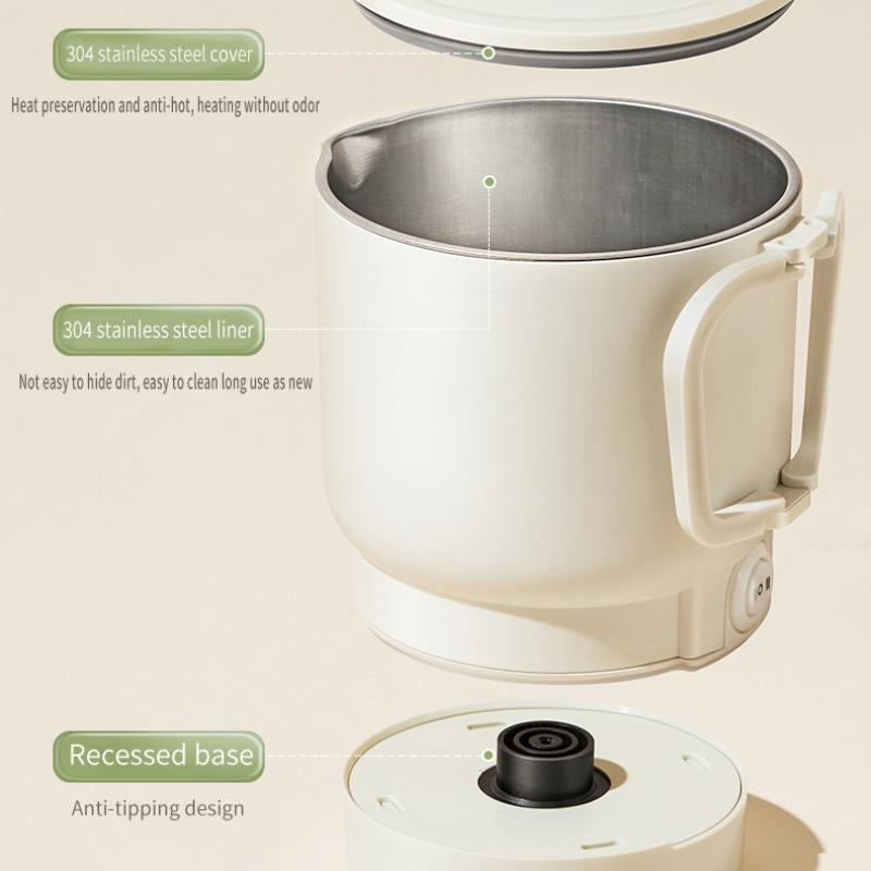 Portable Electric Kettle, Foldable Water Heater, Multifunction Stainless Steel Water Boiler, Household Kitchen Appliances for Home & Travel