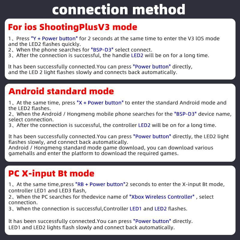 BSP-D3 Gamepad, Bluetooth-Compatible Gaming Controller, Stretchable Joystick for Ios/Android/Pc/Ps4, Portable Console Accessories