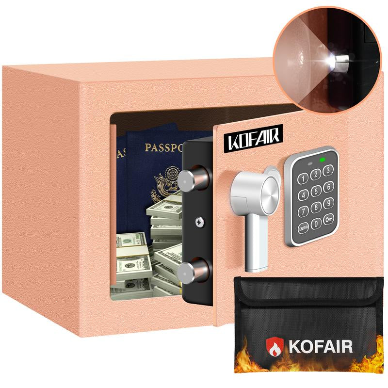 KOFAIR Safe Box for Home Safe with Fireproof Bag, Money Saving Safe, Safe Storage Cabinet,Smell Proof Container Wall & Floor Safes Smart