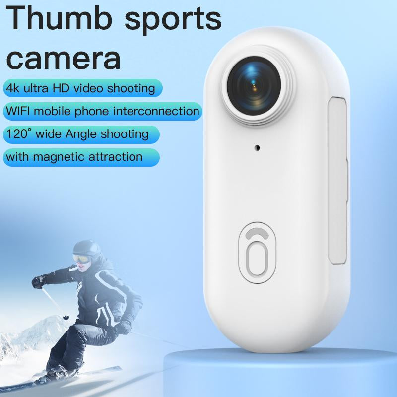 FHD 4K Mini Body Camera, Wearableaction Body Cam, Portable Thumb Size Hands Freerecording Body Worn Camera for Pet Walkingwork, Travel