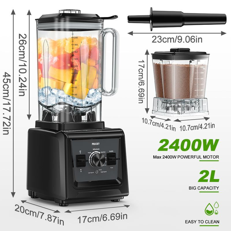 {Live}Professional 75Oz & 68Oz Blender, BPA Free 2 Containers Countertop Blenders Ice Crushing, Juice Smoothies,Grinder Combo 25000RPM Powerful Crusher Machine/Smoothielover/Smarthome/Smartliving