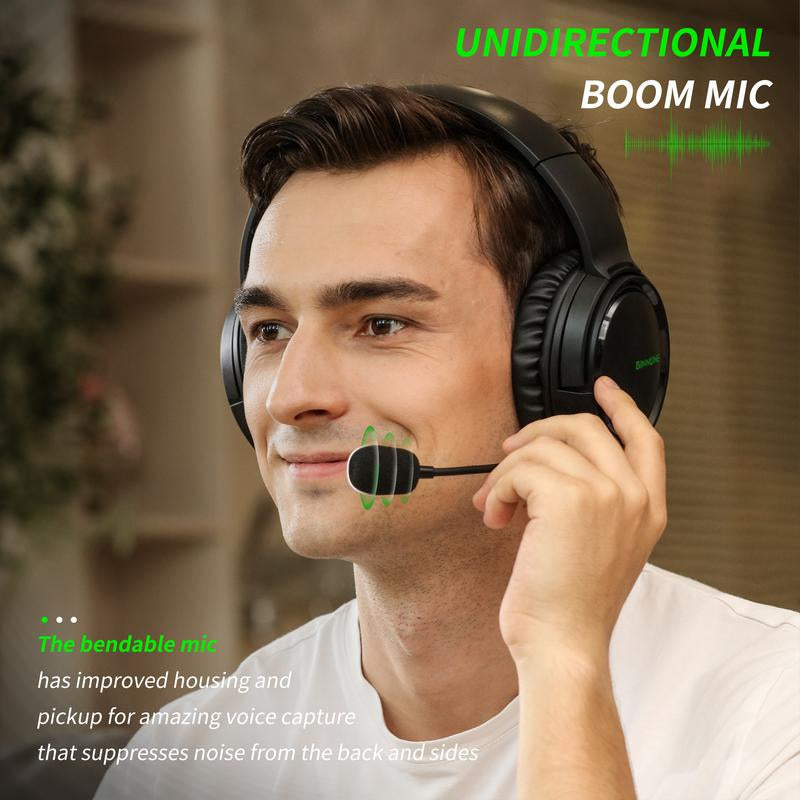 BINNUNE BG02 Gaming Headset with Mic for Xbox Series X S Xbox 1 PS4 PS5 PC Ns,Wired Headphones,50Mm Stereo Sound,3.5Mm Jack