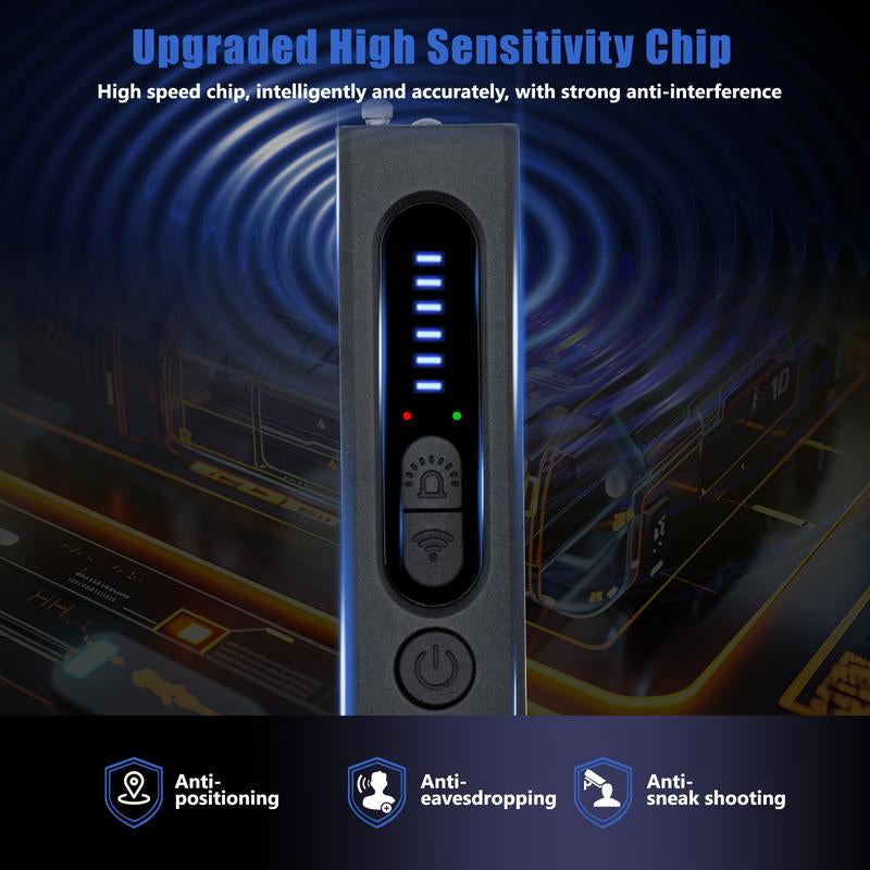 Hidden Camera Detectors, Spy Camera Detector, Car GPS Tracker Detector, Bug Detector, RF Signal Detector, Listening Device Detector, 6 Levels Sensitivit, 4 Detection Modes, 30H Working Time for Travel, Car, Bathroom, Office, Hotel, Airbnb, Rental