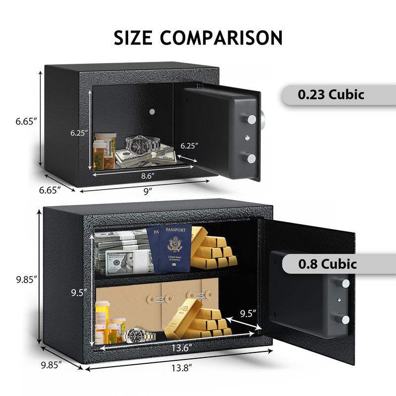 KOFAIR Safe Box for Home Safe with Fireproof Bag, Money Saving Safe, Safe Storage Cabinet,Smell Proof Container Wall & Floor Safes Smart