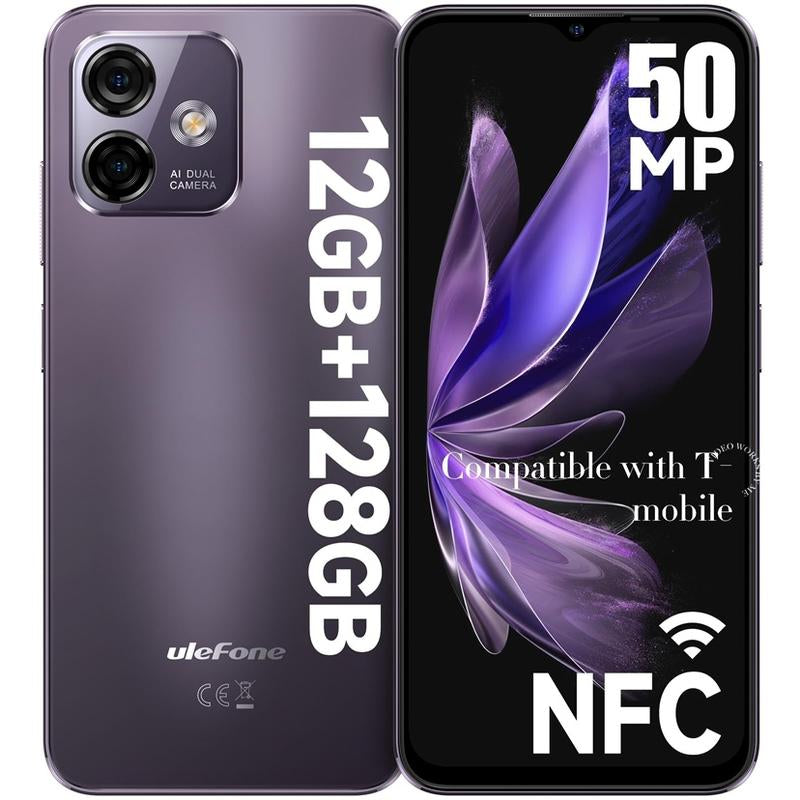 Note 16 Pro NFC Unlocked Cellphone , 12GB (4Gb+8Virtual)+ 128GB, 8 Core, 6.52 ''FHD Display + Screen Unlocked, Android 13, 50MP + 8MP, 4400 Mah Battery , Dual Sim 4G LTE, Splash Proof,Fingerprint &Face Unlock Wireless Smartphone