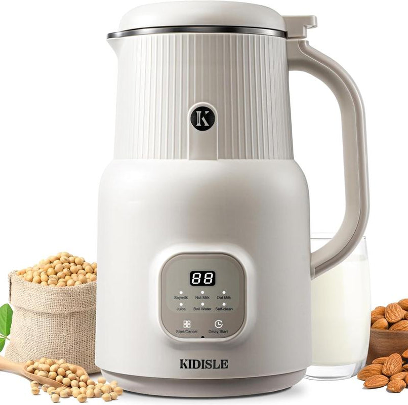 KIDISLE 8 in 1 Nut Milk Maker Machine, Electric Bean Nut Milk Machine Oatmilk Maker Almond Maker, Homemade Plant Based Milks and Non Dairy Beverages, 32Oz Juice Machine with Delay Start/Keep Warm/Boil Water Kitchen Companion Juicer Machine