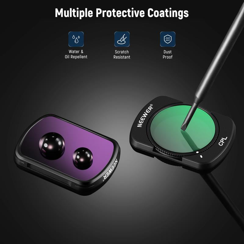 NEEWER FL-P5 4 Pack Magnetic ND Filter Kit for DJI OSMO Pocket 3
