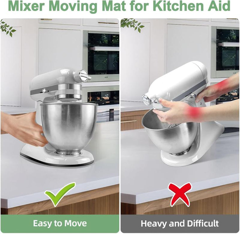 Mixer Slider Mat for Kitchenaid 4.5-5 QT Stand Mixer, Acrylic Convenient Sliding Tray Appliance Sliders for Kitchen Appliances Kitchen Aid Mixers Accessories, Transparent