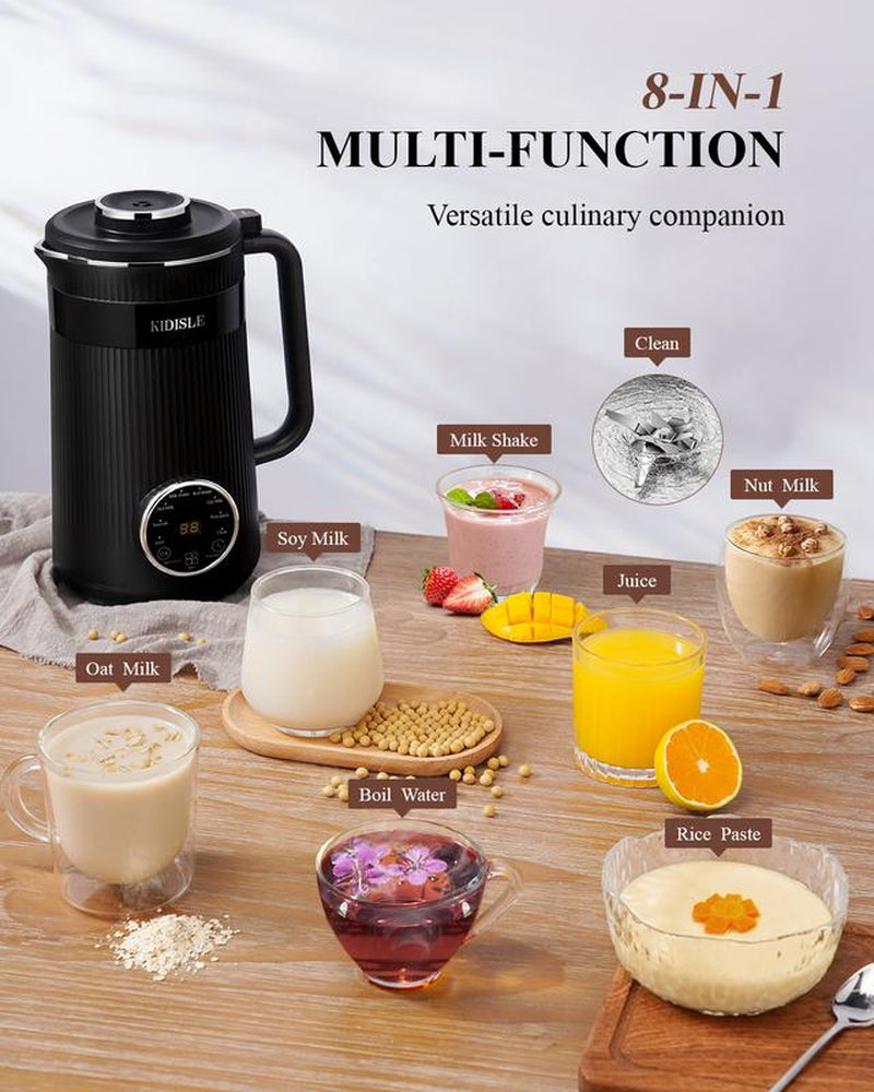 KIDISLE 8 in 1 Nut Milk Maker Machine, Electric Bean Nut Milk Machine Oatmilk Maker Almond Maker, Homemade Plant Based Milks and Non Dairy Beverages, 32Oz Juice Machine with Delay Start/Keep Warm/Boil Water Kitchen Companion Juicer Machine