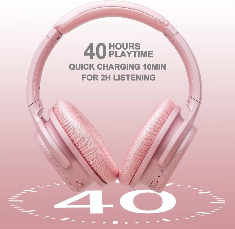 ZIHNIC PN9 Active Noise Cancellation Headphones,Wireless on Ear Bluetooth Headset, ,Foldable Earphones with Bulit-In Mic over Ear,12 Months Warranty,Multi-Color Optional Audio Earbud Electronic Folding Noise Cancelling