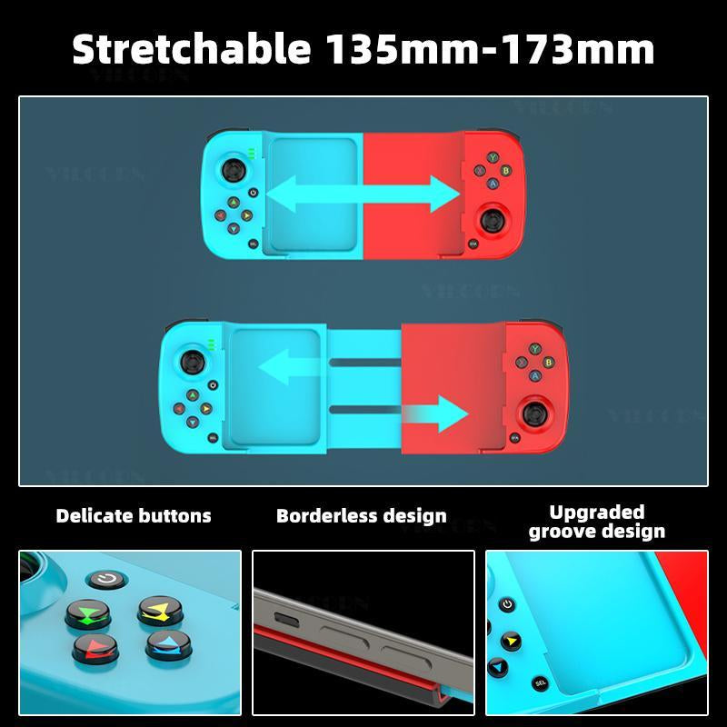 BSP-D3 Gamepad, Bluetooth-Compatible Gaming Controller, Stretchable Joystick for Ios/Android/Pc/Ps4, Portable Console Accessories