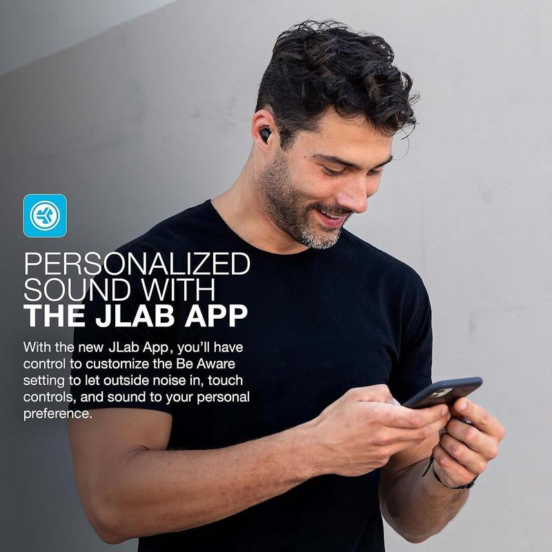 Jlab Jbuds Mini True Wireless Earbuds & Cloud Foam Earbud Tips, Charging Case, Sweat Proof, Be Aware Safety Mode, Custom Eq/Controls, Android / Iphone