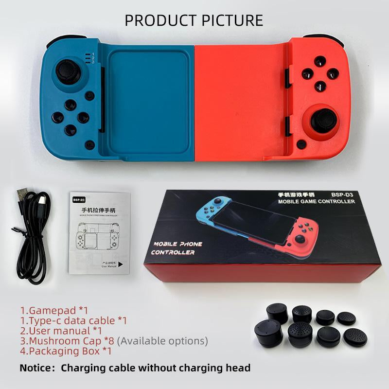 BSP-D3 Gamepad, Bluetooth-Compatible Gaming Controller, Stretchable Joystick for Ios/Android/Pc/Ps4, Portable Console Accessories
