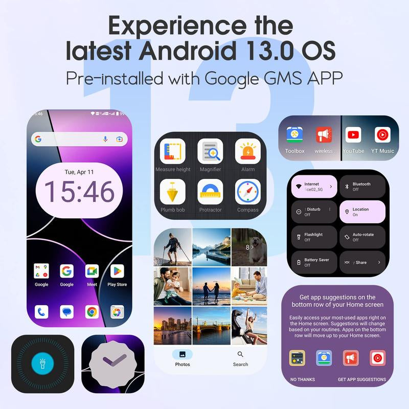 Note 16 Pro NFC Unlocked Cellphone , 12GB (4Gb+8Virtual)+ 128GB, 8 Core, 6.52 ''FHD Display + Screen Unlocked, Android 13, 50MP + 8MP, 4400 Mah Battery , Dual Sim 4G LTE, Splash Proof,Fingerprint &Face Unlock Wireless Smartphone