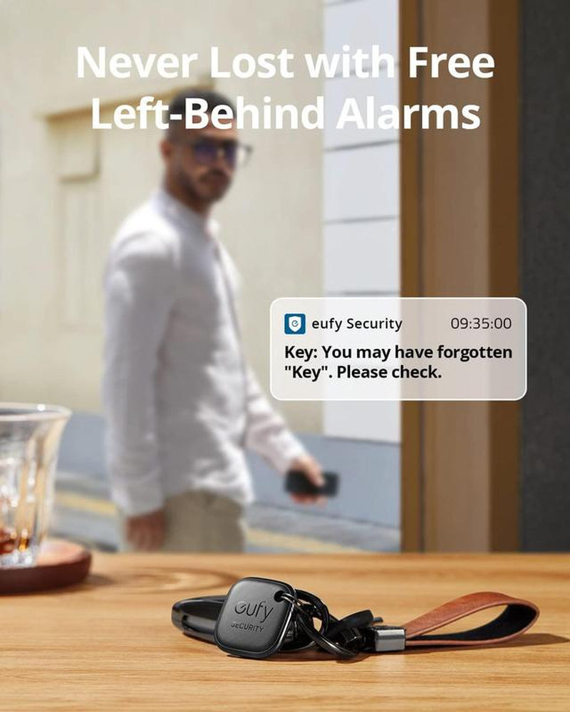 Eufy Security by Anker Smarttrack Link (Black, 2-Pack), Android Not Supported, Works with Apple Find My (Ios Only), Key Finder, Bluetooth Tracker for Earbuds and Luggage, Phone Finder, Water Resistant|Spingtok