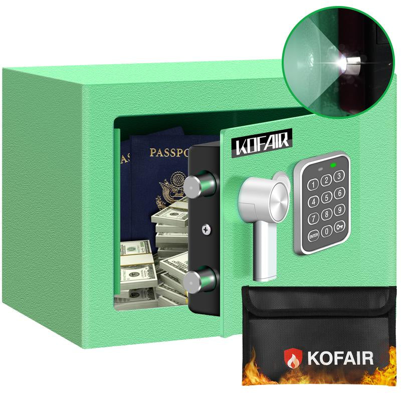 KOFAIR Safe Box for Home Safe with Fireproof Bag, Money Saving Safe, Safe Storage Cabinet,Smell Proof Container Wall & Floor Safes Smart