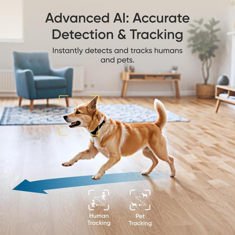 【Upgrade C220】Eufy Indoor Cam E30, Latest Generation, 4K UHD Security Camera, 360 Pan-Tilt, Color Night Vision, AI Detection for Human/Pet/Audio/Crying, Human/Pet Auto Tracking, Works with Homekit